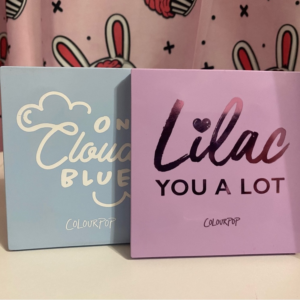 Colourpop On Cloud Blue & Lilac You A Lot eyeshadow palette bundle
